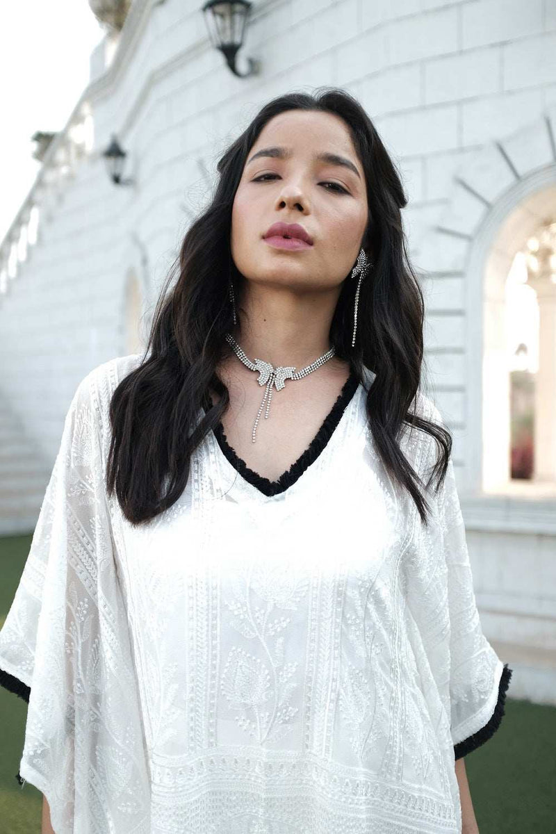 Suraiya Chikankari Kaftan