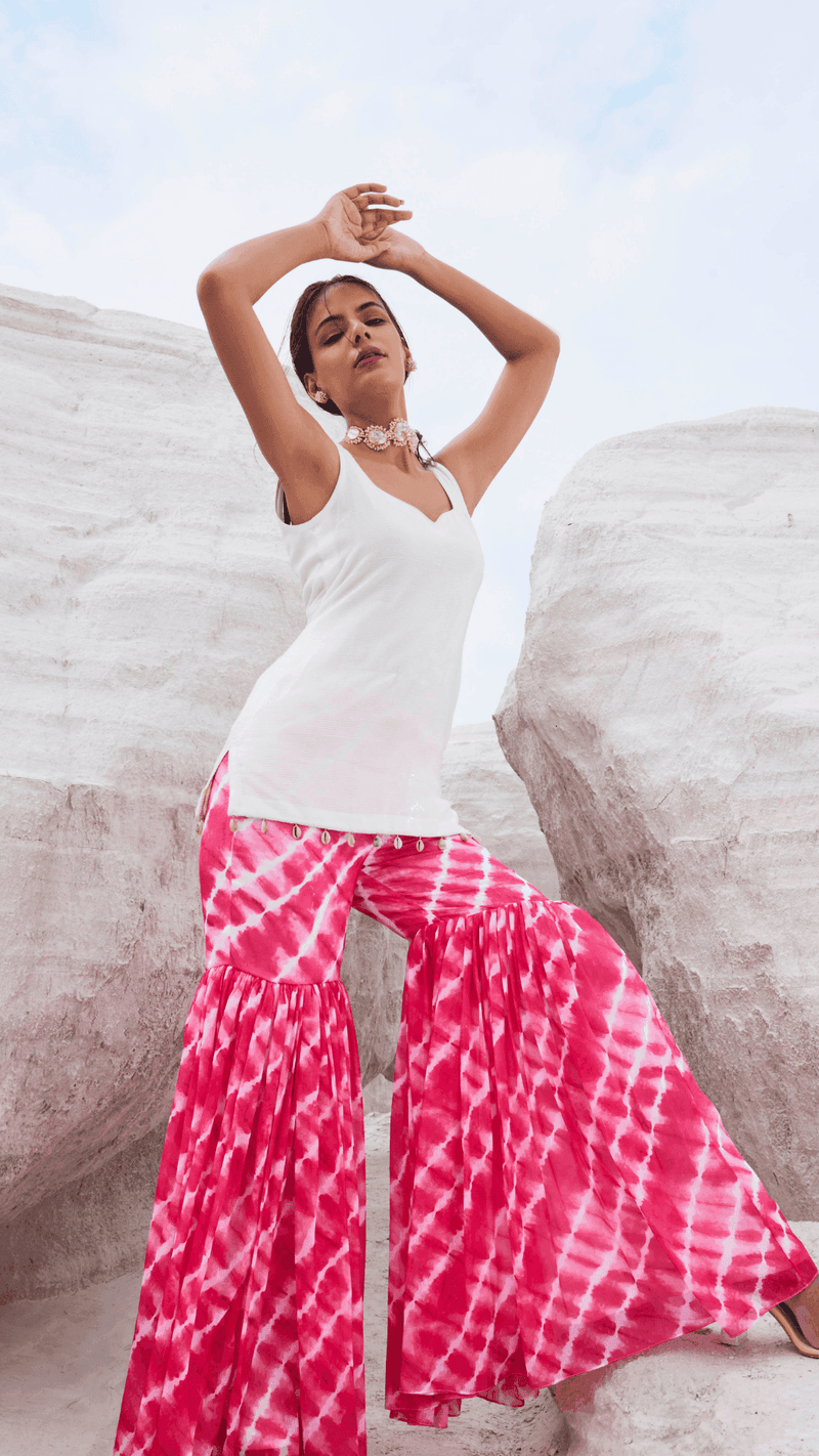 ALYSSA - SEQUINS KURTA - White