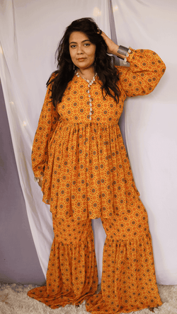 Deewani Peplum Top & Sharara Set