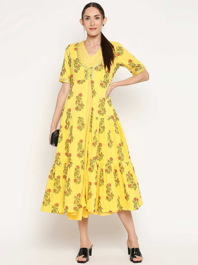 SURYAMUKHI- COTTON BLOCKPRINTED DRESS