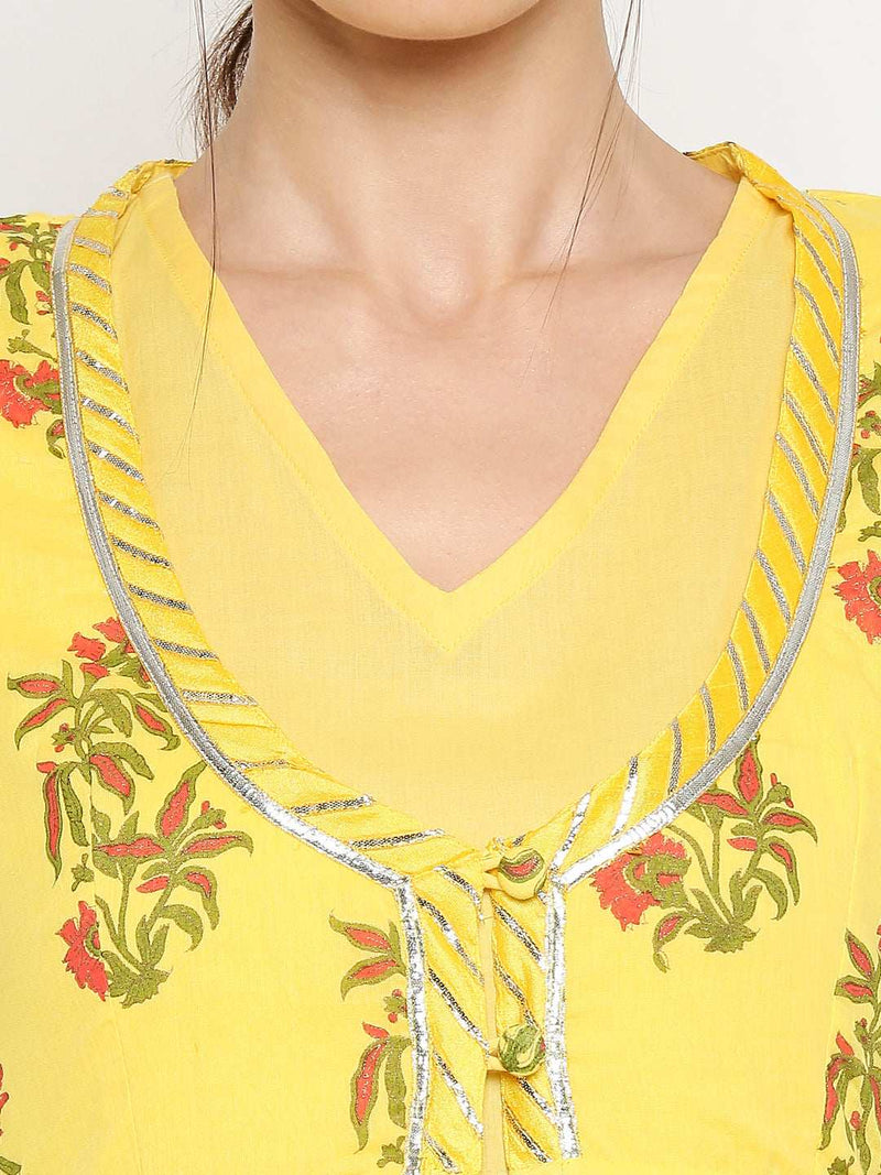 SURYAMUKHI- COTTON BLOCKPRINTED DRESS