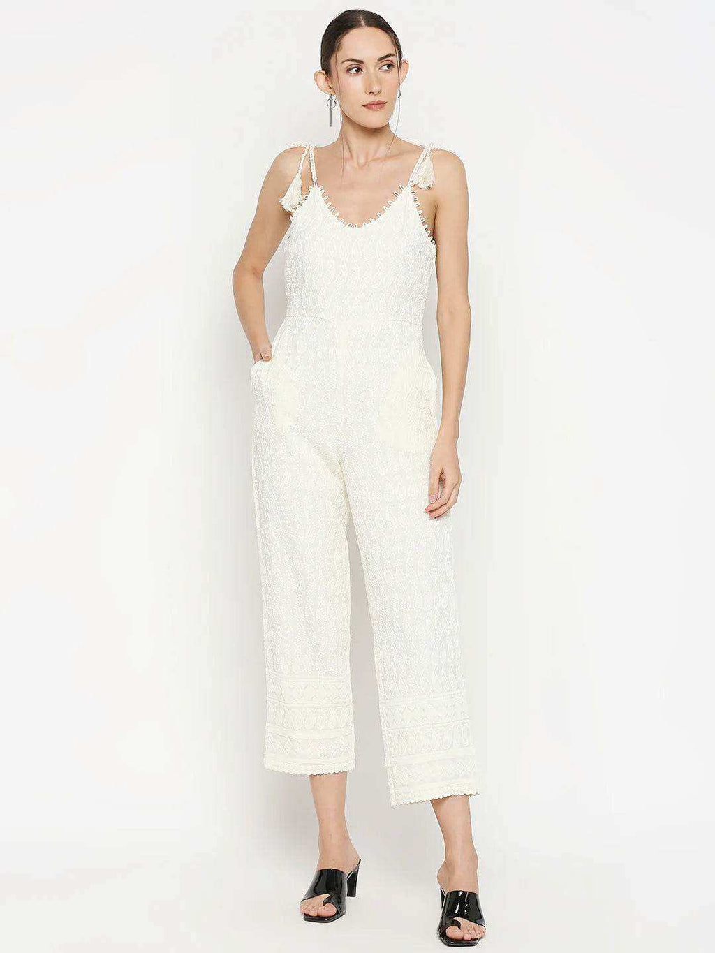 AIKO EMBROIDERED JUMPSUIT - Monk & Mei