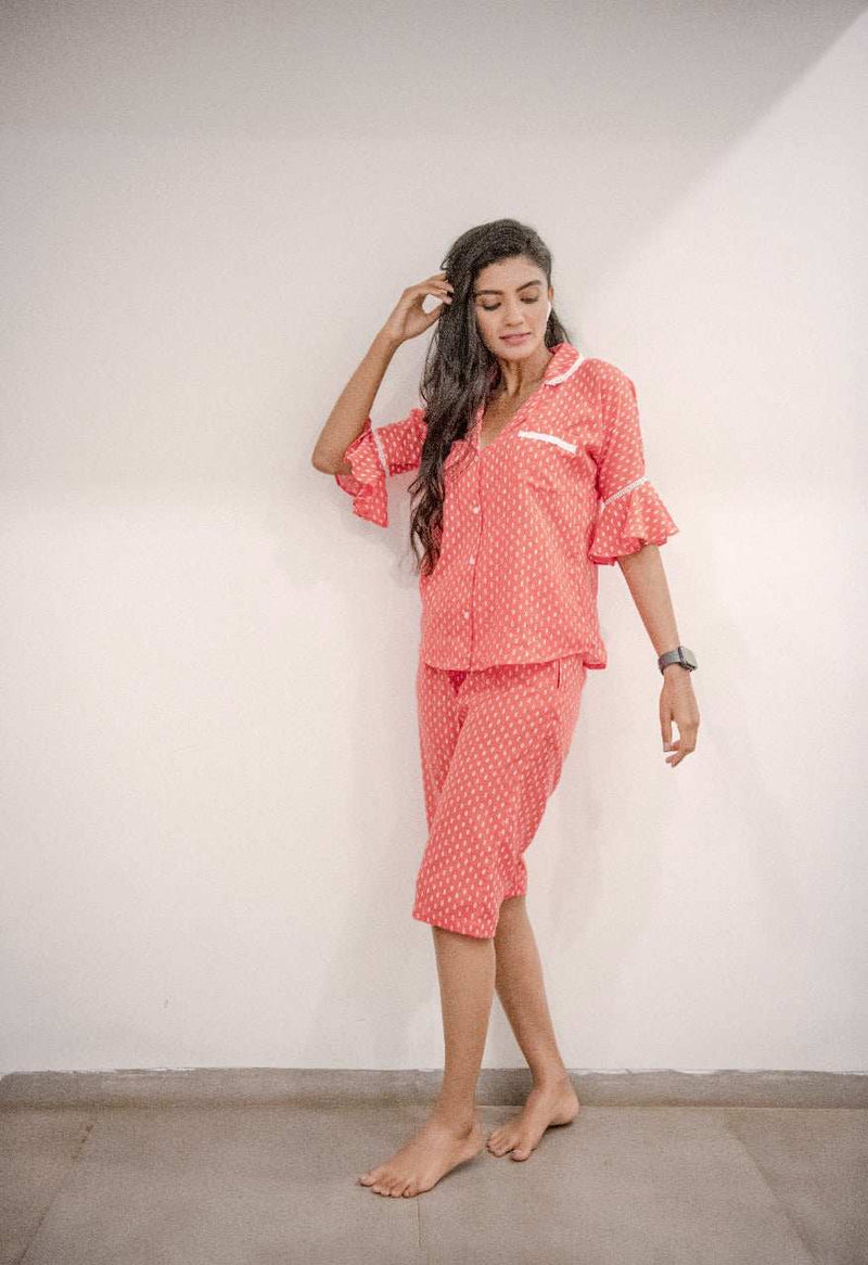 Kira Shirt & PJ-Red Butti