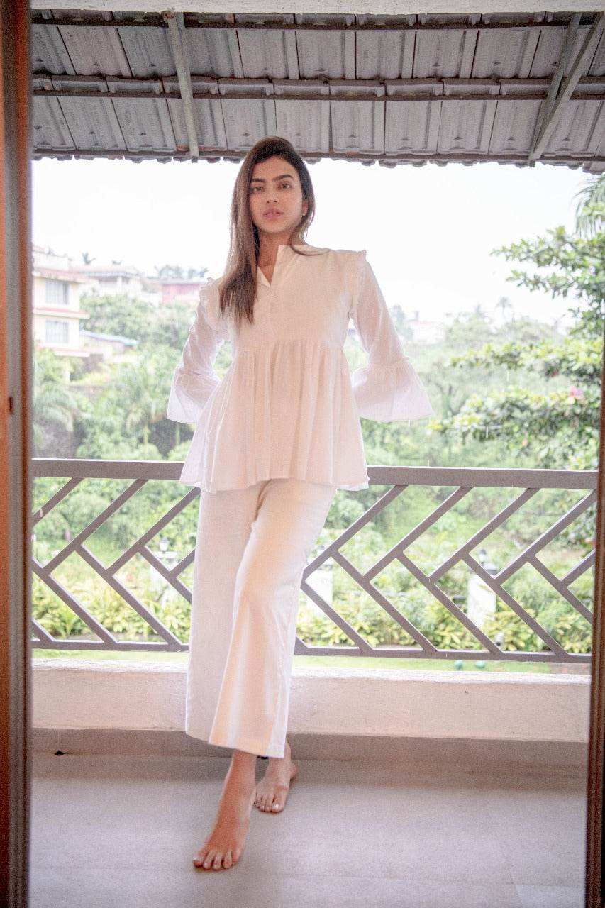 Mariyam - Top & Bottoms- White - Monk & Mei