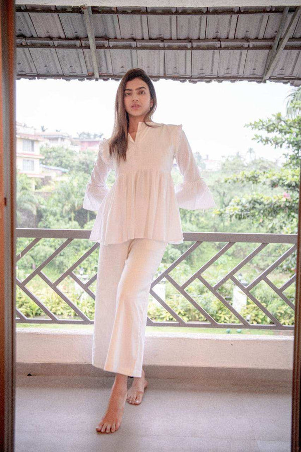 Mariyam - Top & Bottoms- White