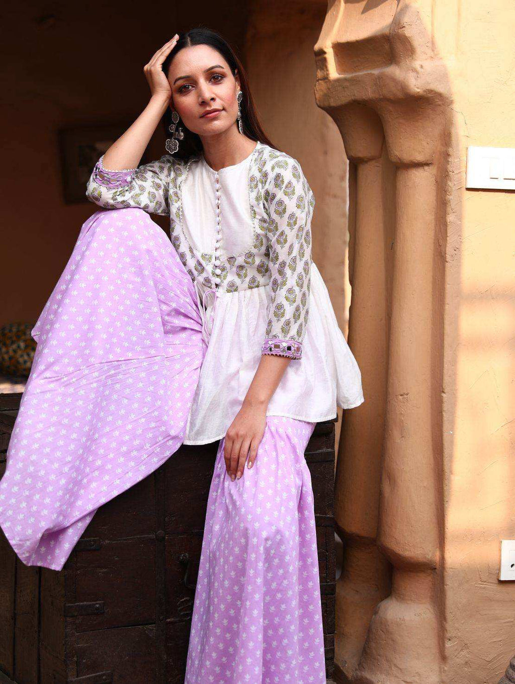 NAAZ Kurti +Sharara - Monk & Mei
