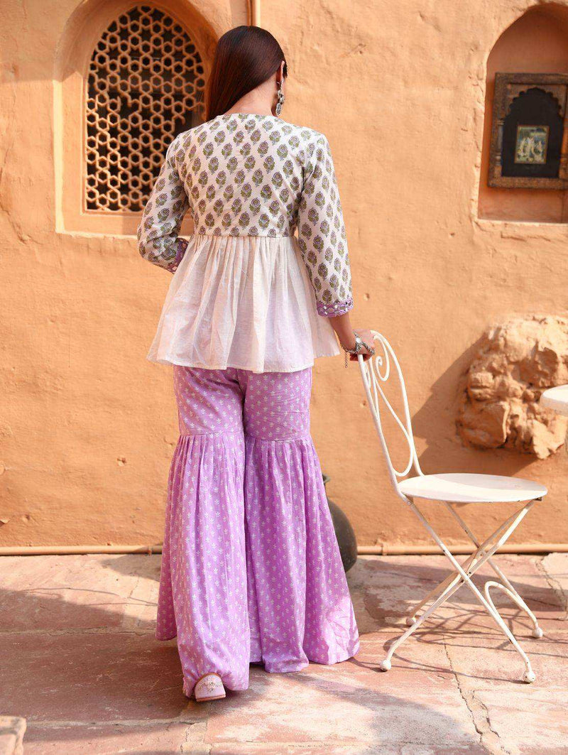 NAAZ Kurti +Sharara