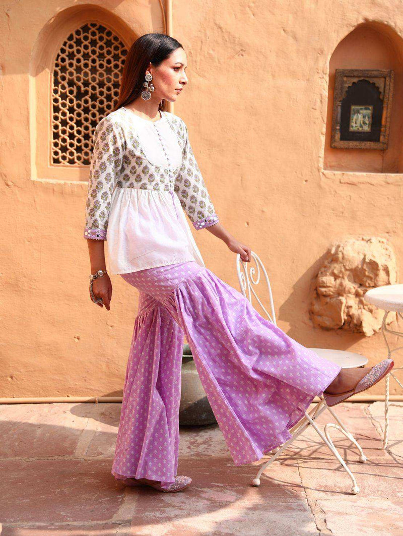 NAAZ Kurti +Sharara