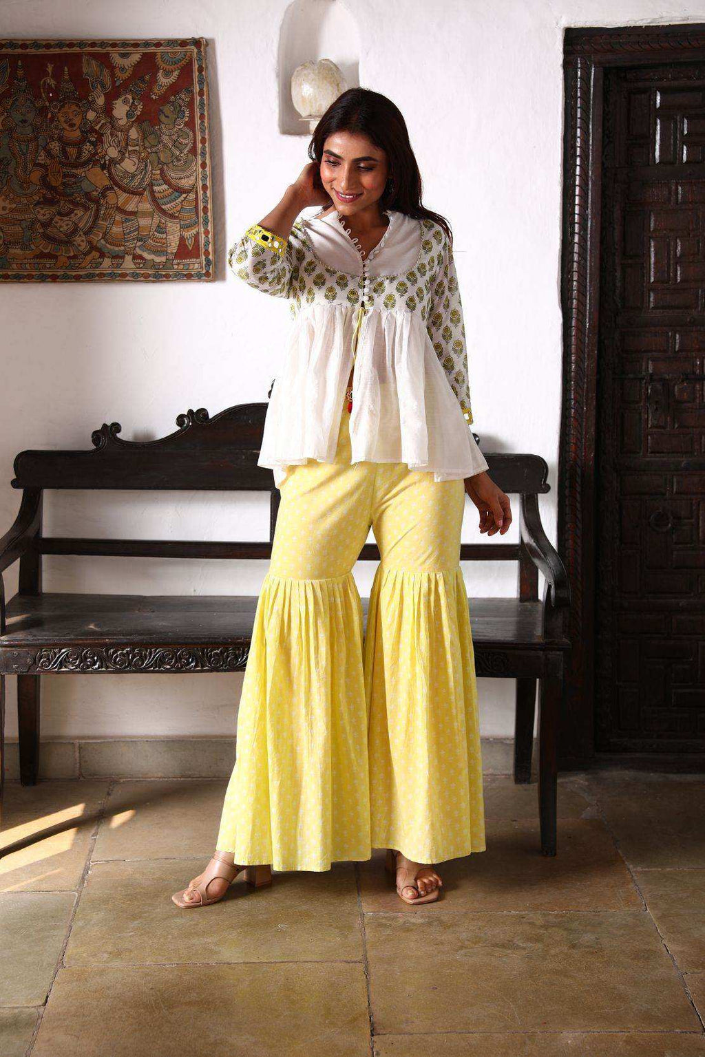 NAAZ Kurti +Sharara +Dupatta - Monk & Mei