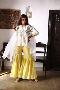 NAAZ Kurti +Sharara +Dupatta