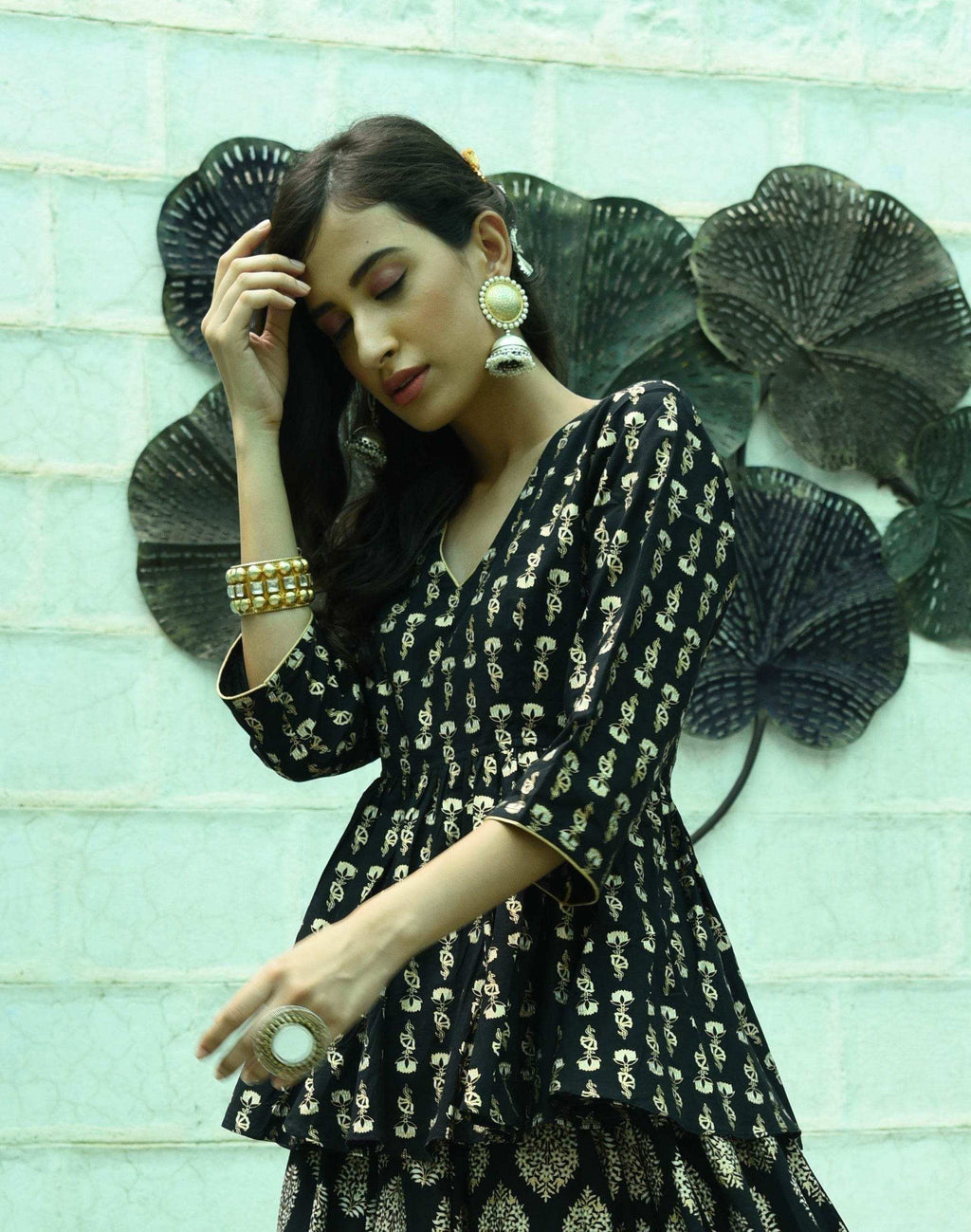 AMRITA- MULMUL PEPLUM TOP (1 PIECE) - Monk & Mei
