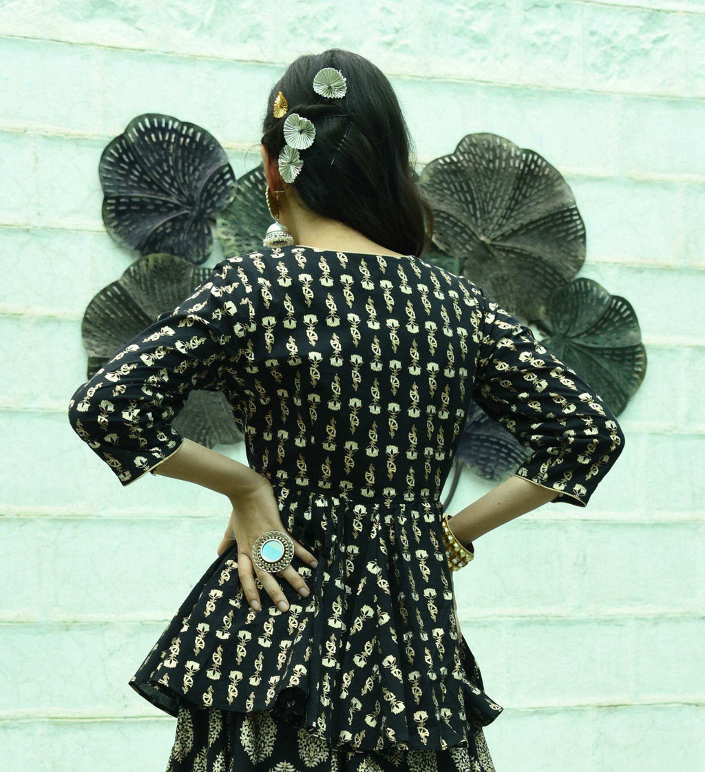 AMRITA- MULMUL PEPLUM TOP (1 PIECE) - Monk & Mei