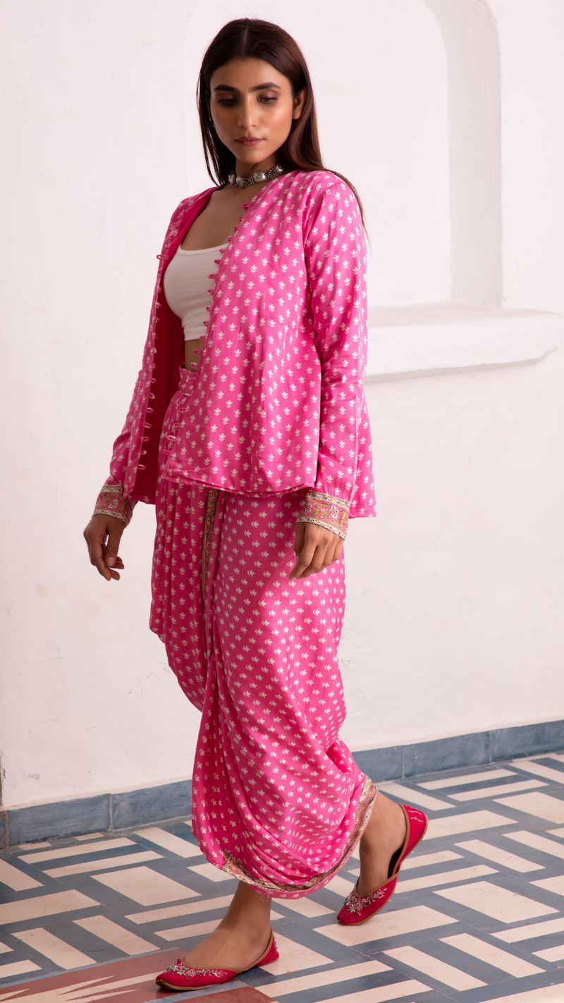 Aaliyah Designer Dhoti Jacket