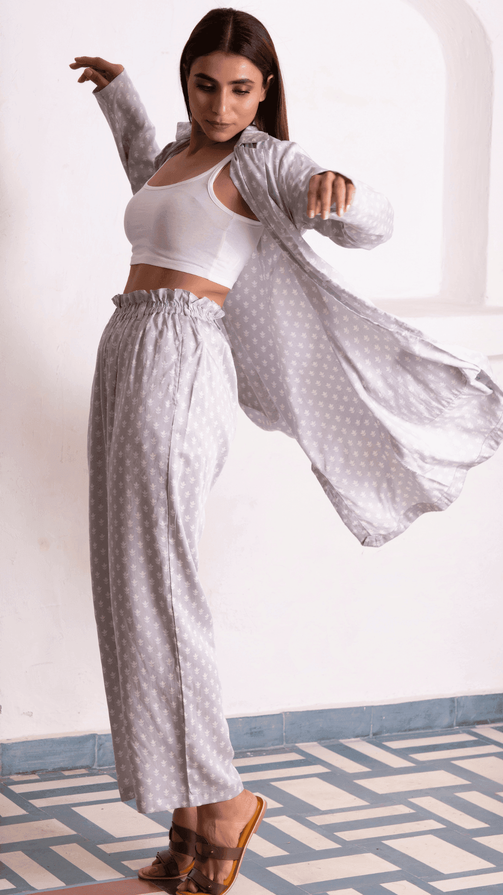 Ziva Pant Suit - Grey - Monk & Mei